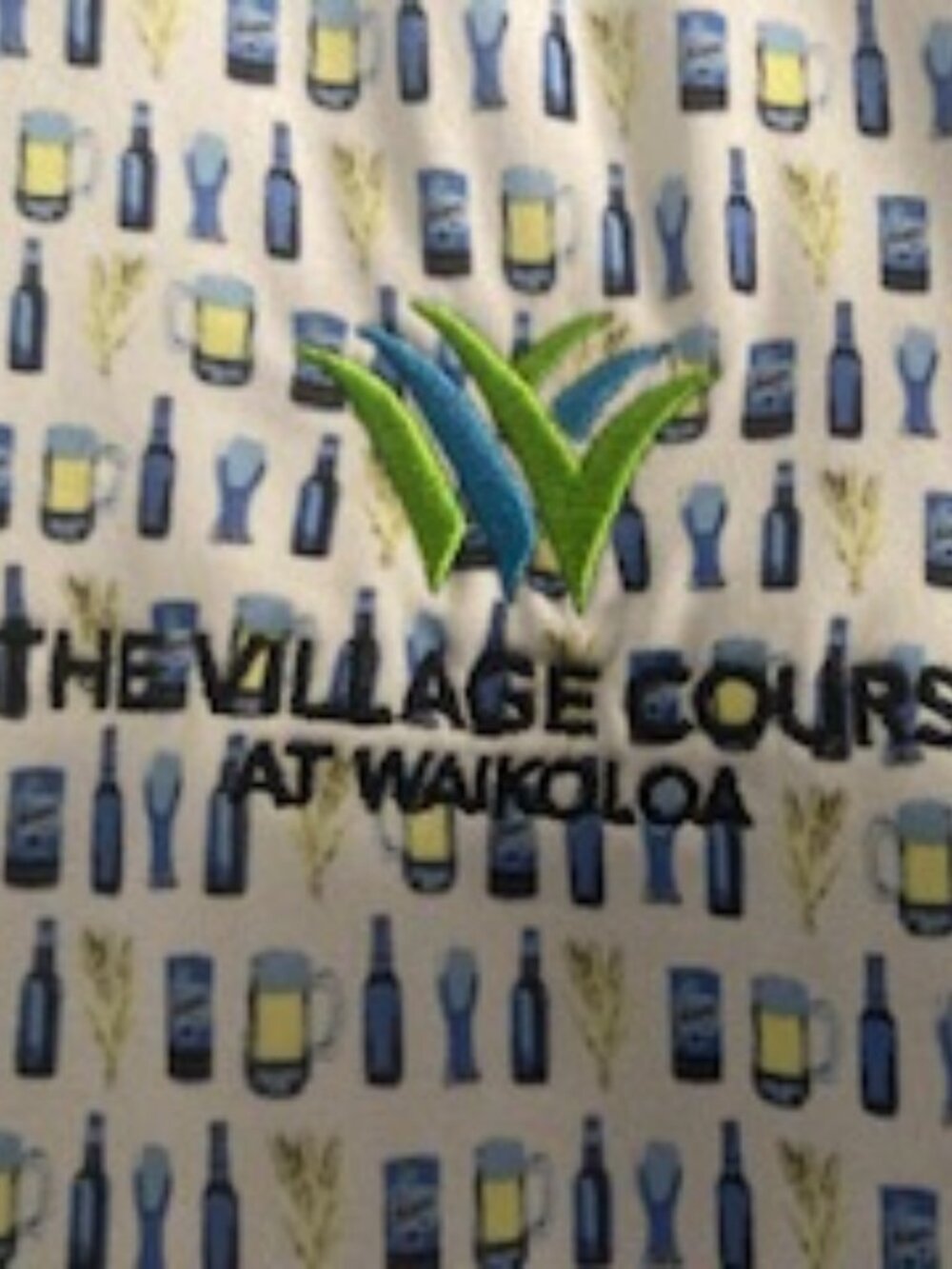 WAIKOLOA HAWAII VILLAGE GOLF COURSE SHIRT BEER & WINE THEME BIG ISLAND SWEET XXL
